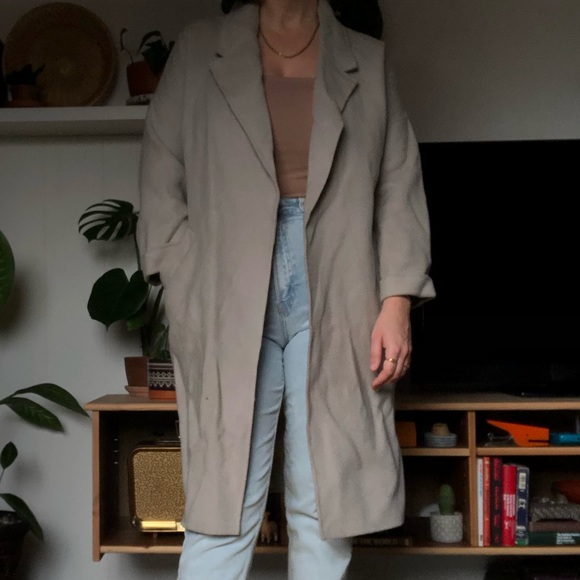 Baby Lavender Wool Duster Wrap Jacket - Picture 2 of 8